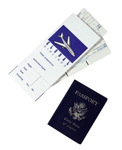 US passport and Airline tickets