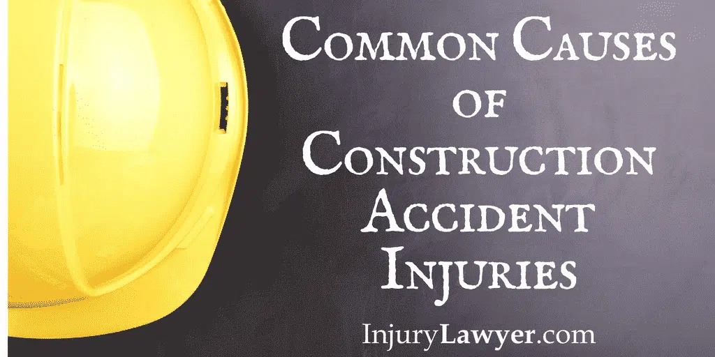 Hard hat featured in common causes of construction accidents