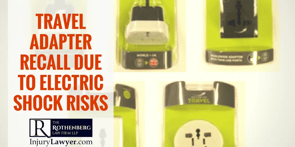 Travel adaptor recall due to electric show risks