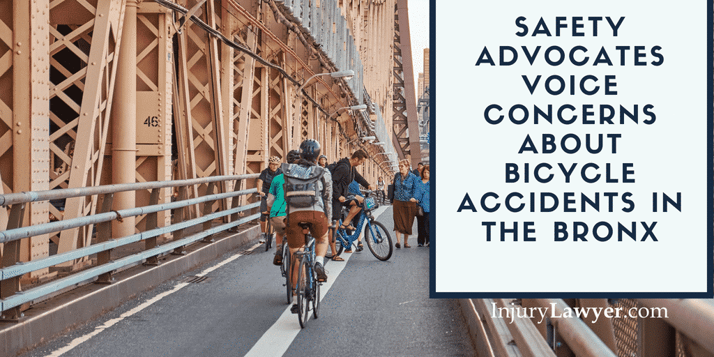 Bikers riding across a bridge in the bike lane