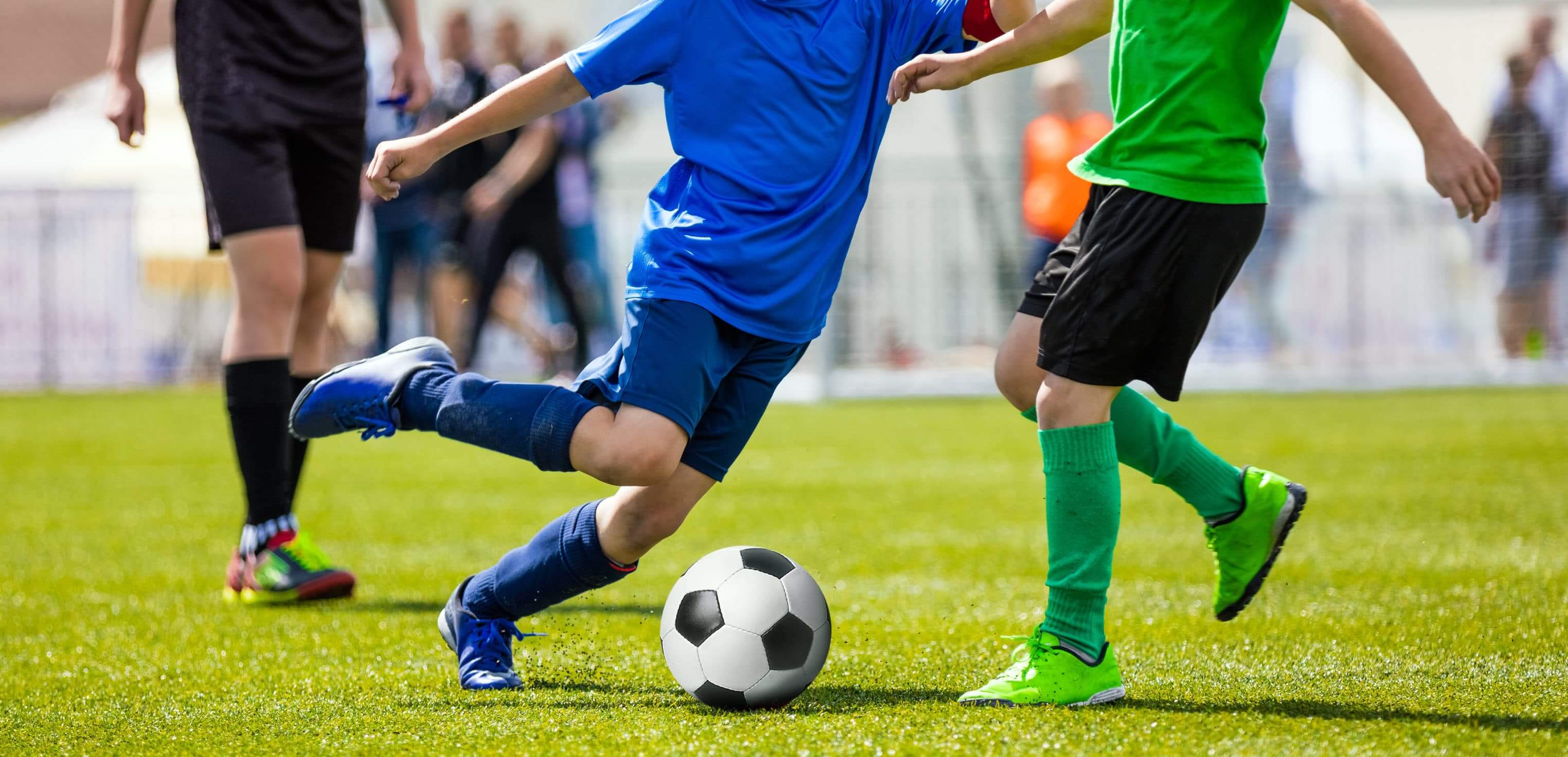 Kids playing soccer