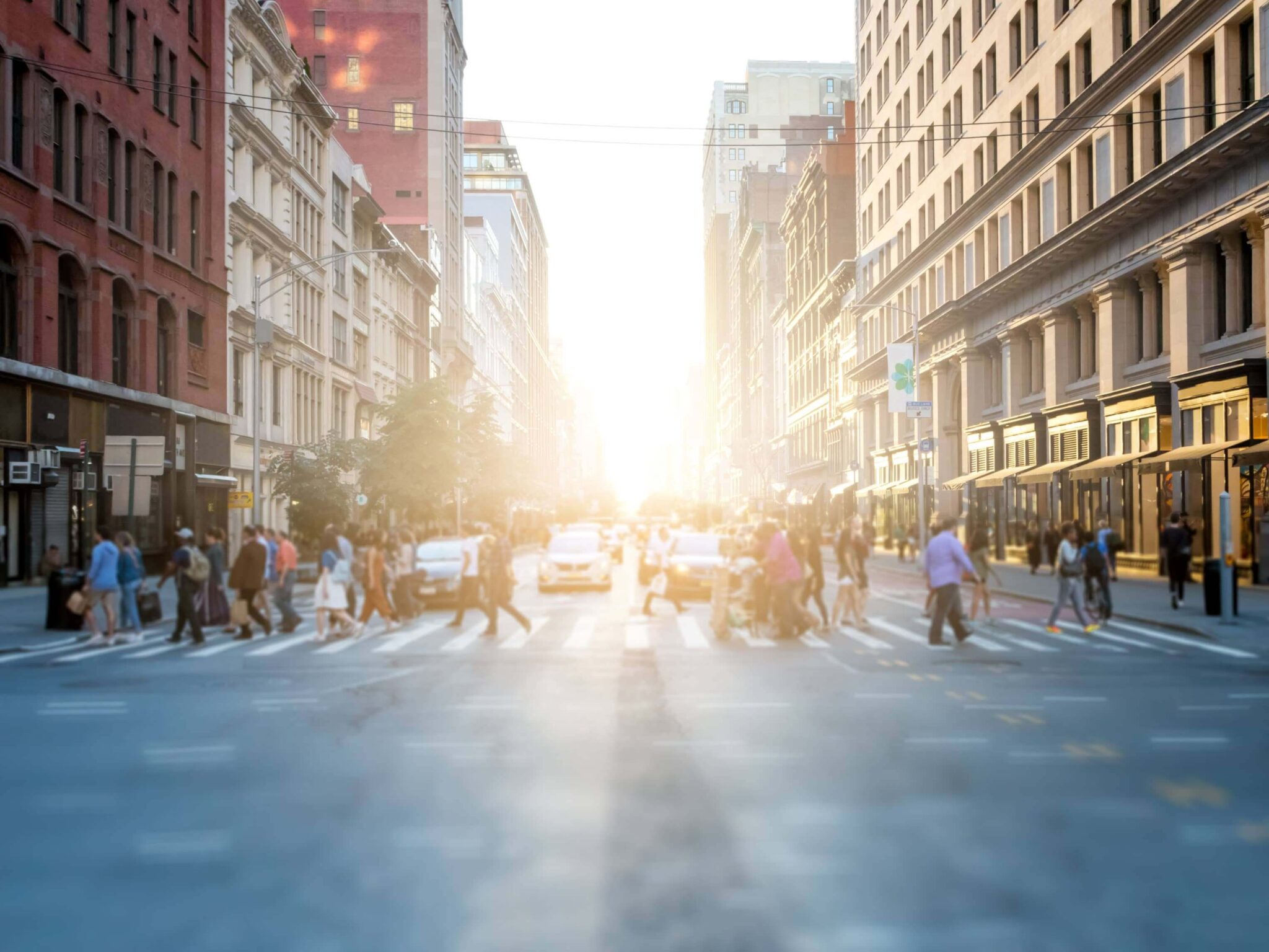 pedestrians crossing on 3rd avenue in nyc