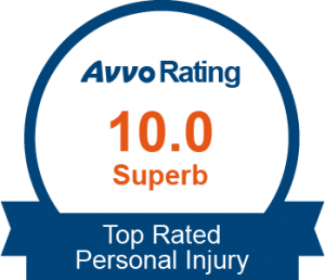 Top Rated Personal Injury AVVO Rating Badge