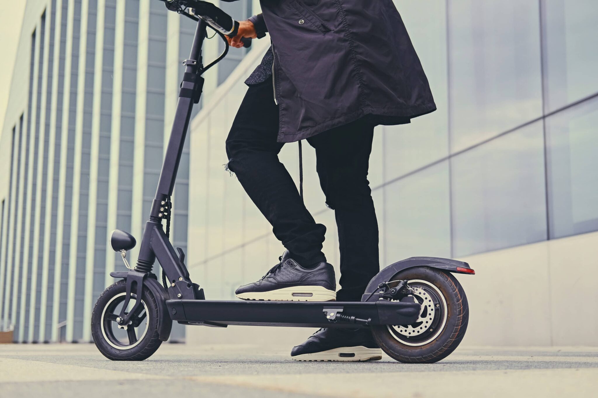 Man on scooter