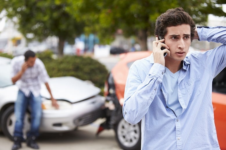 teen driver in a car accident